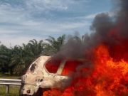 Nissan X Trail Hangus Terbakar Di Tol Medan – Tebing Tinggi