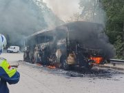 Bus Pariwisata Terbakar, 40 Penumpang Kucar-kacir di Bandar Baru Sibolangit