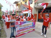 Semarak Hut RI, Ratusan Warga Sidorame Barat 1 Ikut Jalan Sehat