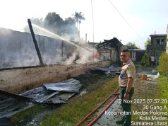 Empat Rumah di Medan Polonia Ludes Terbakar