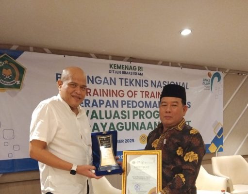 Kanwil Kemenag Sumut Raih Peringkat 3 Nasional Pengumpul Wakaf Uang