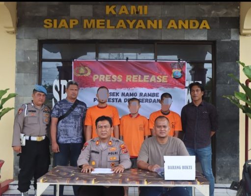 Tiga Pelaku Curanmor Diringkus Polsek Namorambe