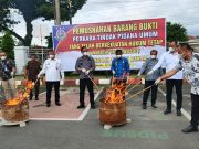 Kejari Binjai Musnahkan Barang Bukti 67 Perkara Inkracht, Narkotika Masih Mendominasi