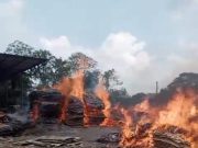 Hingga Malam, Api Kebakaran Pabrik Triplek Baru Bisa Dipadamkan