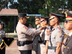 Kapolres Langkat Pimpin Sertijab Kabag, Kasat, Kapolsek hingga Purna Bakti Polri