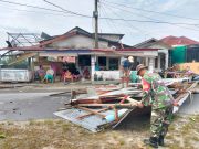 Hujan Angin Kencang Rusak Puluhan Rumah Warga di Pagar Merbau