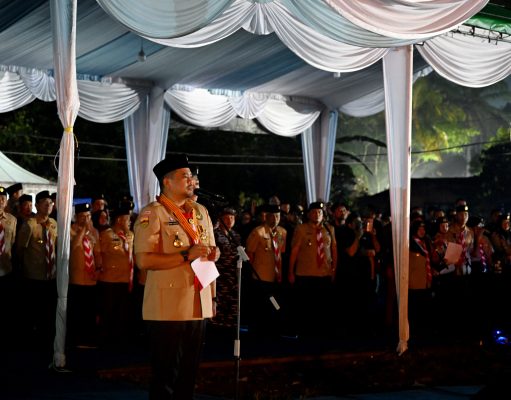 Bobby Nasution Bermalam Bersama Ribuan Pramuka, Api Unggun Kobarkan Semangat Jamdasu XI