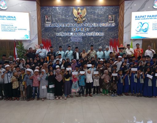 Refleksi HUT Deli Serdang ke -80, DPRD Santuni 100 Anak Yatim