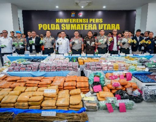Januari-Juli 2026, Polda Sumut Sita 5,3 Ton Narkotika, Ungkap 3.865 Kasus