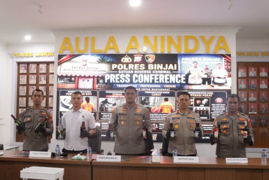 Polres Binjai Release Pengungkapan Kasus Pembuangan Bayi, Curas, Curat dan Hasil Operasi Pekat Toba 2026