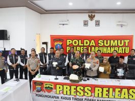 Polres Labuhanbatu Pres Release Pengungkapan Sabu 3,87 Kg dari Bus ALS