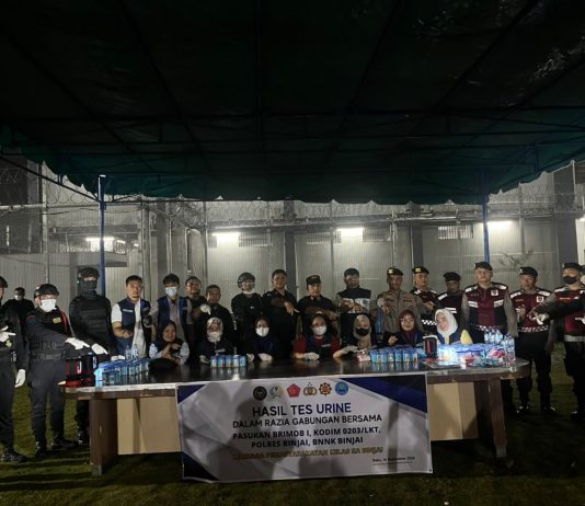Wujudkan Lapas Bersih dari Halinar, Lapas Kelas IIA Binjai Gelar Razia Gabungan dan Tes Urine Serentak