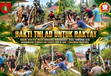 Bakti TNI AD Untuk Rakyat : Kodim 1019/Katingan Bersama Masyarakat Buat Sumur Bor di SDN 1 Sanaman Mantikei