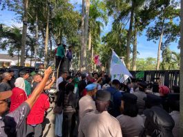 Demo Aliansi Cipayung Plus Di Kantor Bupati Deliserdang Ricuh