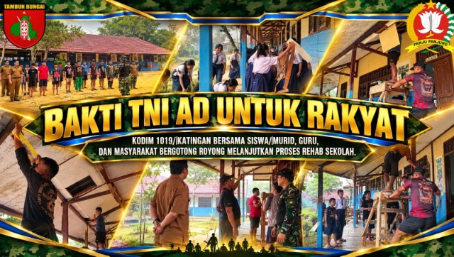 Karya Bakti TNI AD Untuk Rakyat Masih Berlanjut di Katingan